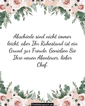 150 Abschiedsgrüße und Botschaften zur Rente für den Chef