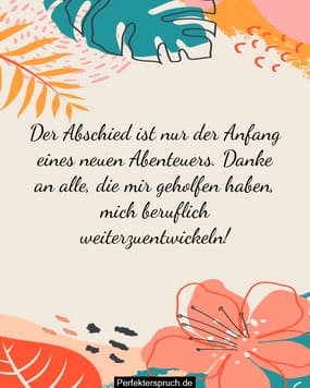 AbschiedsSprüche beim Verlassen der Firma