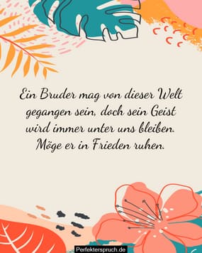 Gedenken An Verstorbenen Bruder