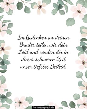 Gedenken An Verstorbenen Bruder