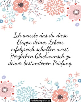 Glückwünsche zur bestandenen Prüfung mit Bildern