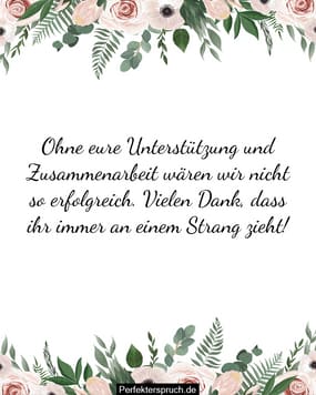 150 Dankes und GlückwunschSprüche für das Team