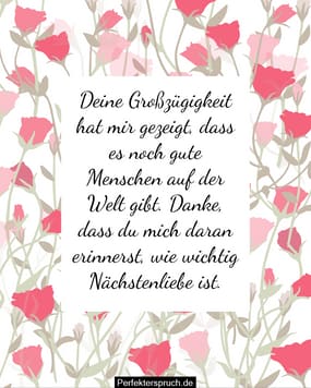 DanksagungsSprüche zum Schreiben in einer Dankeskarte
