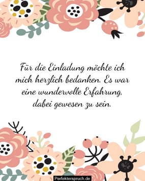 150 Beste DankesSprüche für eine Einladung