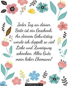 Hochwertige Geburtstagskarte Für Den Ehemann – 'Words Of Love' Mit Goldrand Und Abnehmbarer Erinnerungskarte