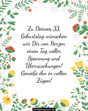 Kurzes Gedicht Zum 33 Geburtstag