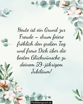 150 Glückwünsche zum 59. Geburtstag mit Bildern