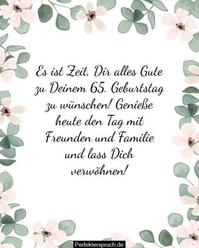 Gedicht Zum 65 Geburtstag