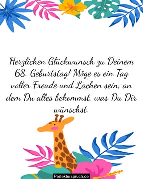 150 Glückwünsche zum 68. Geburtstag mit Bildern