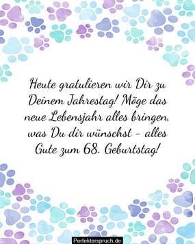 150 Glückwünsche zum 68. Geburtstag mit Bildern