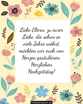 Sprche Zum Hochzeitstag Eltern