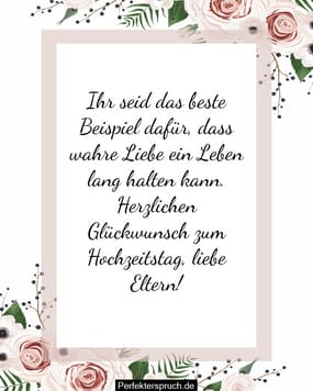 Hochzeitstag Eltern Spruch