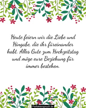 150 Glückwünsche und Sprüche zum Hochzeitstag