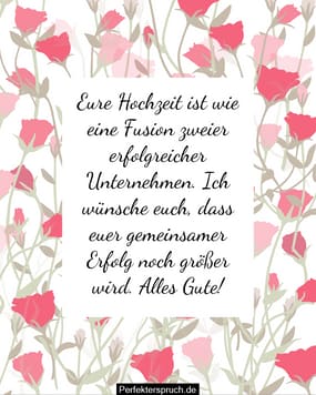 Hochzeitswünsche für einen Kollegen oder Arbeitskollegen