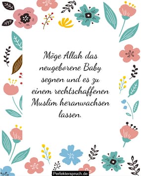 Islamische NeugeborenenWünsche, Zitate und Dua