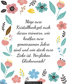 150 Glückwünsche zur Kristallhochzeit mit Bildern (2023)