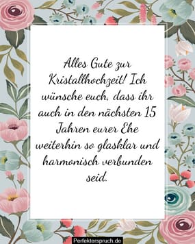 150 Glückwünsche zur Kristallhochzeit mit Bildern (2023)