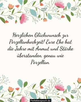 150 Glückwünsche zur Porzellanhochzeit mit Bildern (2023)