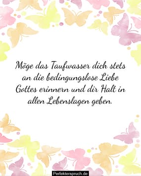 Glückwünsche zur Taufe und Wünsche zur Taufe