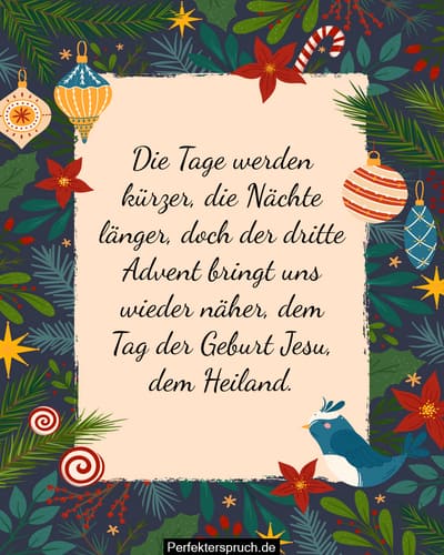 3. Advent Sprüche mit Bildern zum Herunterladen & Teilen