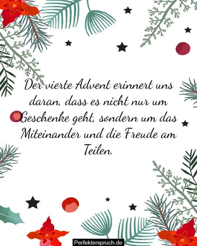 4. Advent Sprüche mit Bildern zum Herunterladen & Teilen