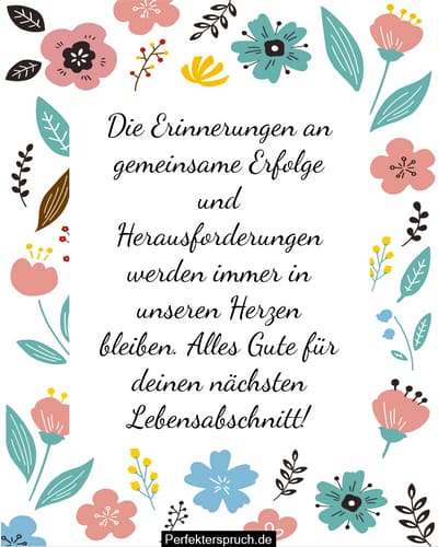 AbschiedsSprüche für Mitarbeiter und Personal