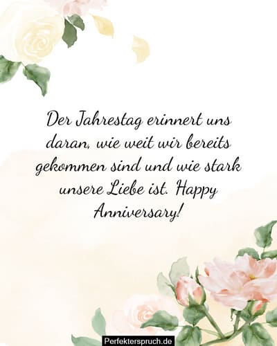 Glückwünsche zum Jahrestag, Sprüche und Zitate