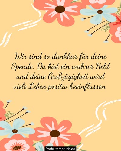 DankesSprüche für Spende