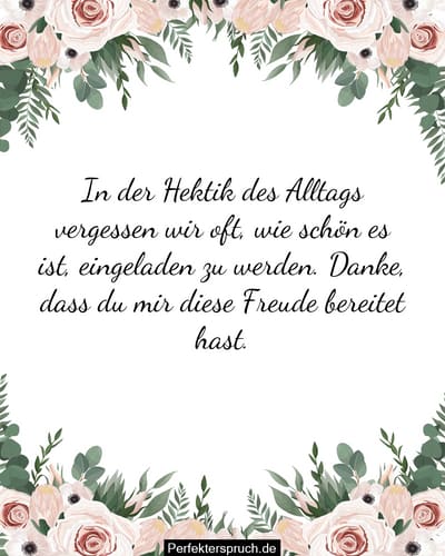 150 Beste DankesSprüche für eine Einladung