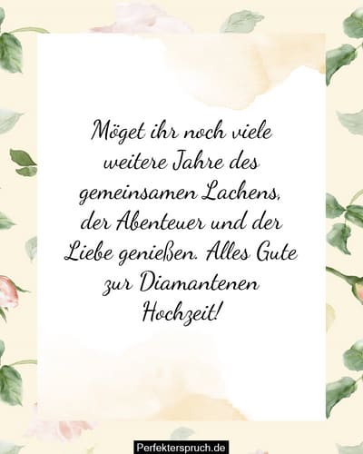 150 Glückwünsche zur Diamantene Hochzeit mit Bildern (2024)