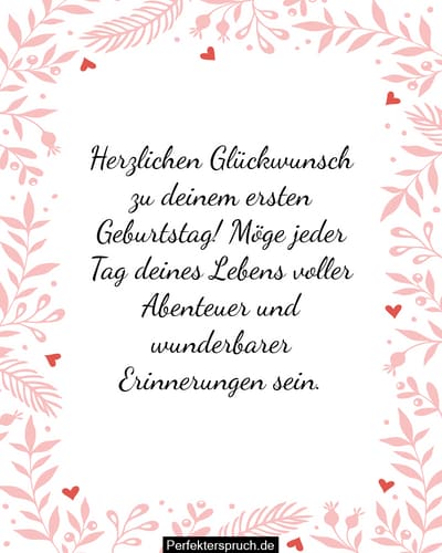 1. Geburtstagswünsche für Baby Jungen und Mädchen