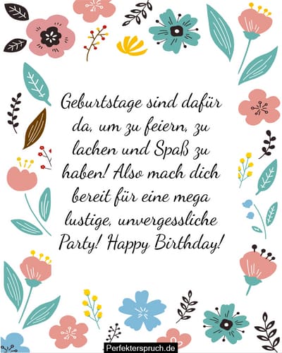 150 Lustige Geburtstagssprüche mit Bildern zum runterladen