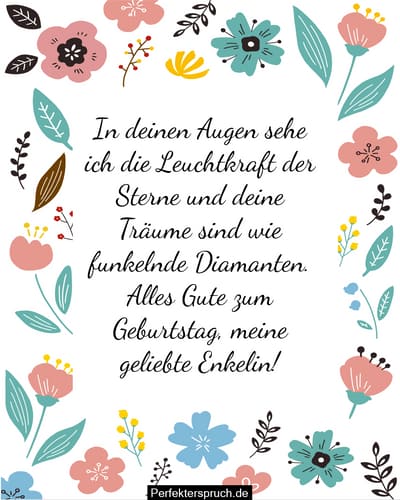 Alles Gute Zum Geburtstag Enkelin Herzlichen Glückwunsch zum Geburtstag Wünsche für Enkelin