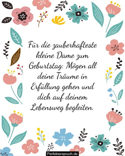 Süße Geburtstagswünsche Für Kleines Mädchen