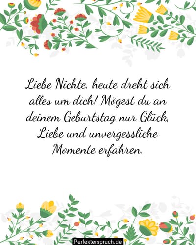 Alles Gute zum Geburtstag Wünsche für Nichte