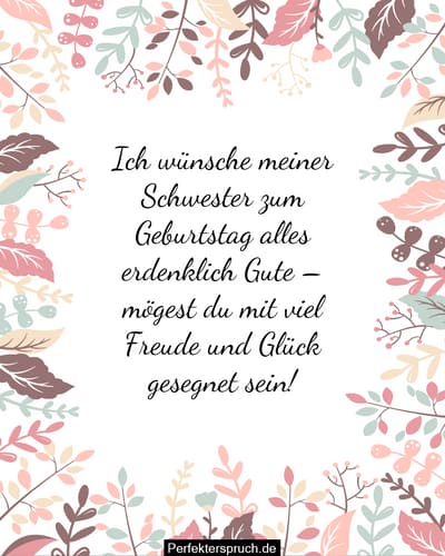 Stilvolle Glckwnsche Zum Geburtstag Schwester Bilder