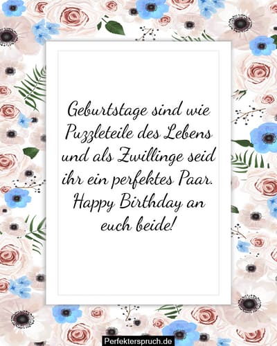 150 Beste Geburtstagswünsche für Zwillinge