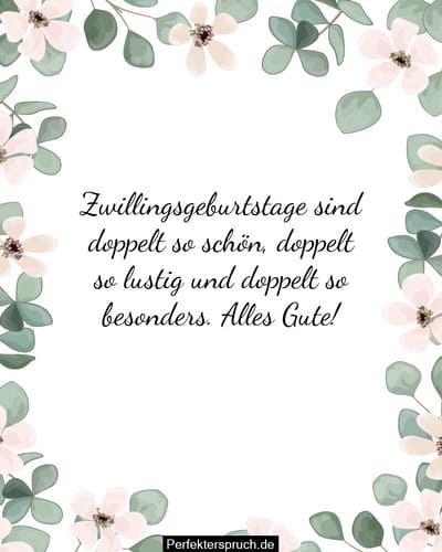150 Beste Geburtstagswünsche für Zwillinge