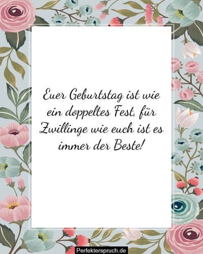 150 Beste Geburtstagswünsche für Zwillinge