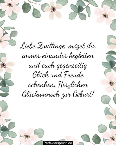 Zwillinge Baby Wünsche Glückwünsche Sprüche Für Zwillinge