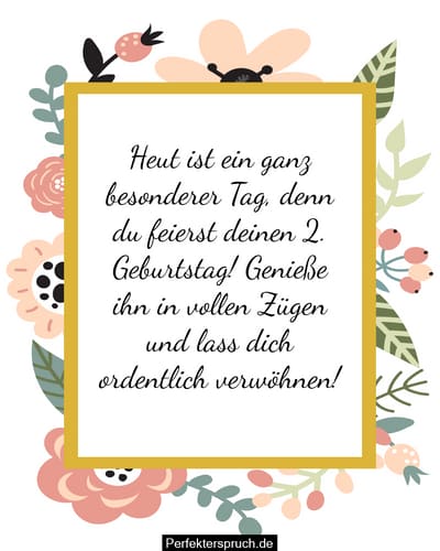 150 Glückwünsche zum 2. Geburtstag mit Bildern