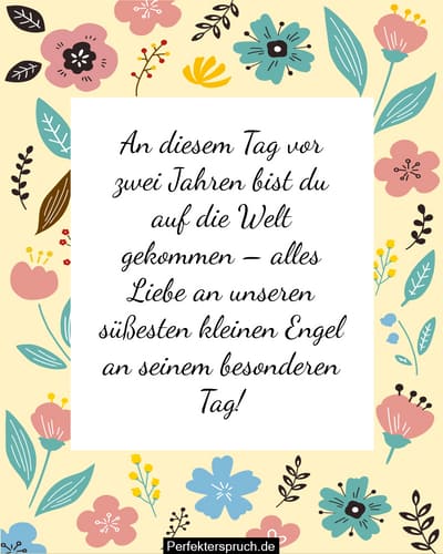 150 Glückwünsche zum 2. Geburtstag mit Bildern