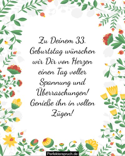 Fabelhafte Freche Sprche Zum 33 Geburtstag Bilder
