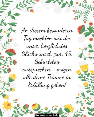 Alles Gute Zum 45 Geburtstag