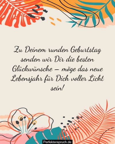 Zu Deinem Runden Geburtstag