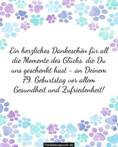 150 Glückwünsche zum 79. Geburtstag mit Bildern