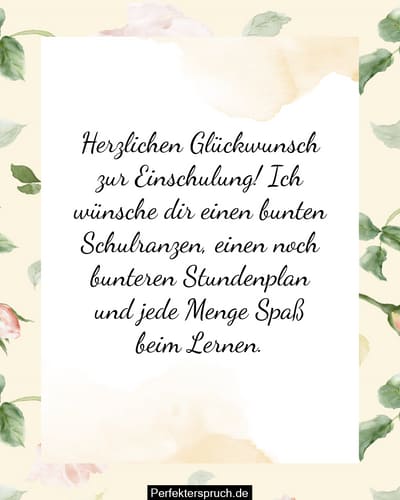 150 Glückwünsche zur Einschulung mit Bildern zum Runterladen