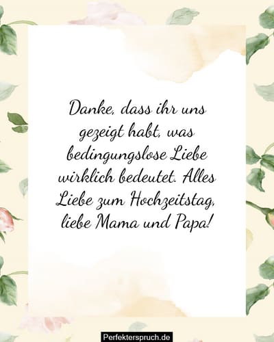 Hochzeitstag Eltern Spruch