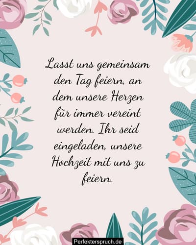 150 HochzeitseinladungsSprüche und Zitate