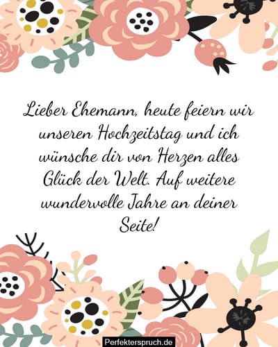 Hochzeitstag Spruche Fur Ehemann